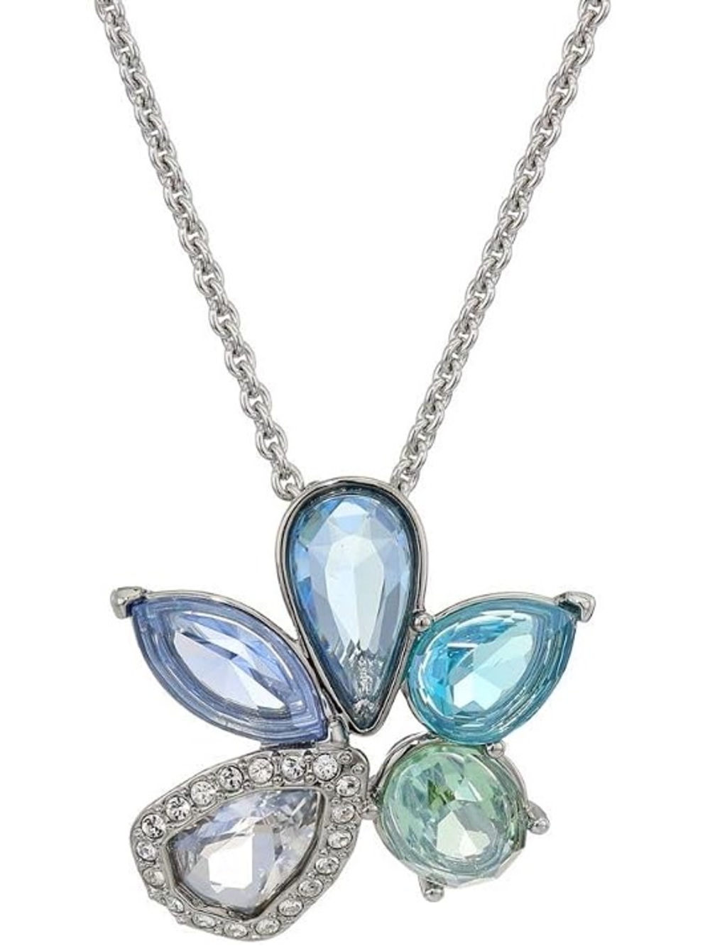 Swarovski Sunny Necklace—Rhodium Plated, Crystals